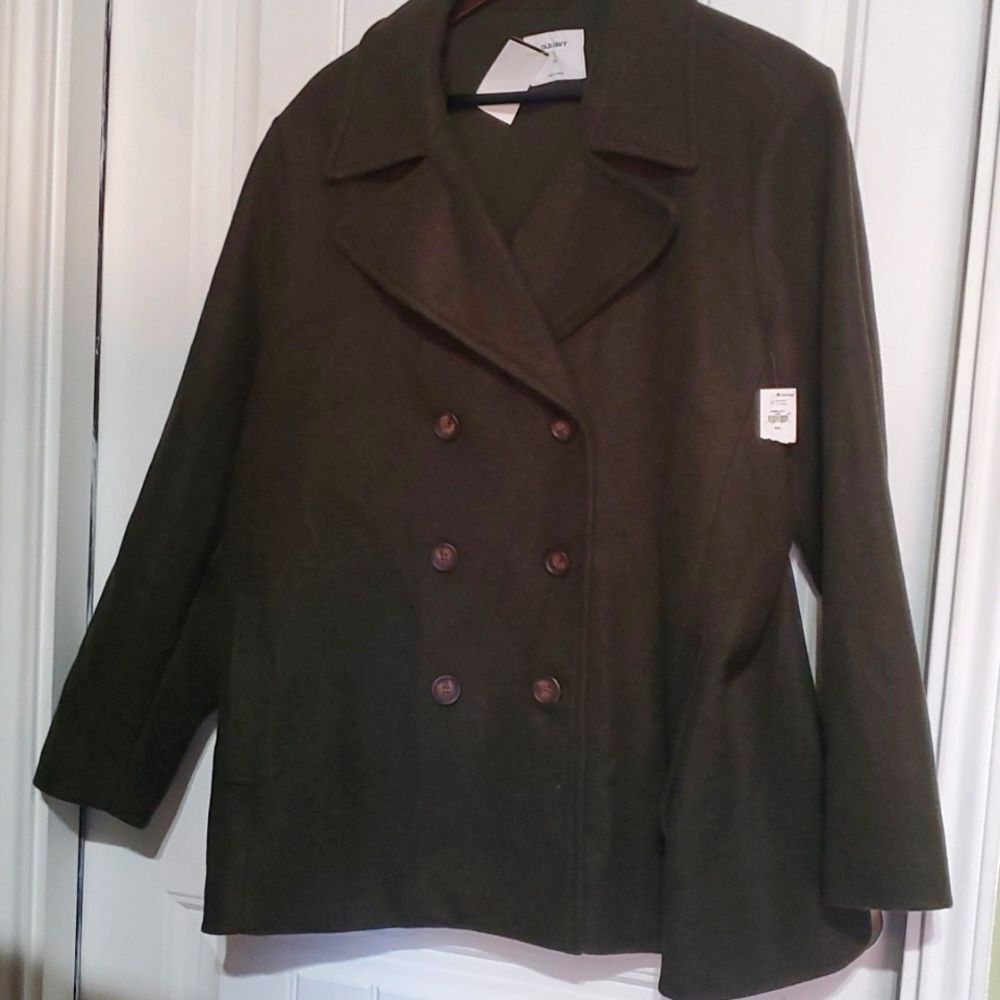 Old Navy Sage Green Brushed Coat XXL